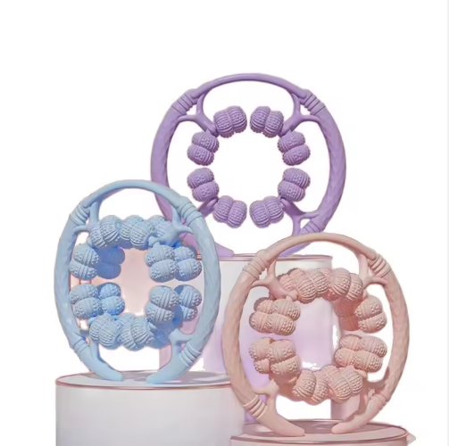 🔥Helt inlindad och uppgraderad 32-hjulig ringmassagerulle som klämmer fast benen för att rensa meridianerna, slappna av benmusklerna och stretcha.