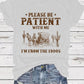 👕I'M From 1900S✨ Vintage-T-shirt med rund hals och bokstavstryck för kvinno