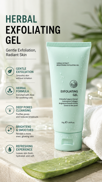 💥Ljusande exfolierande gel med växtextrakt