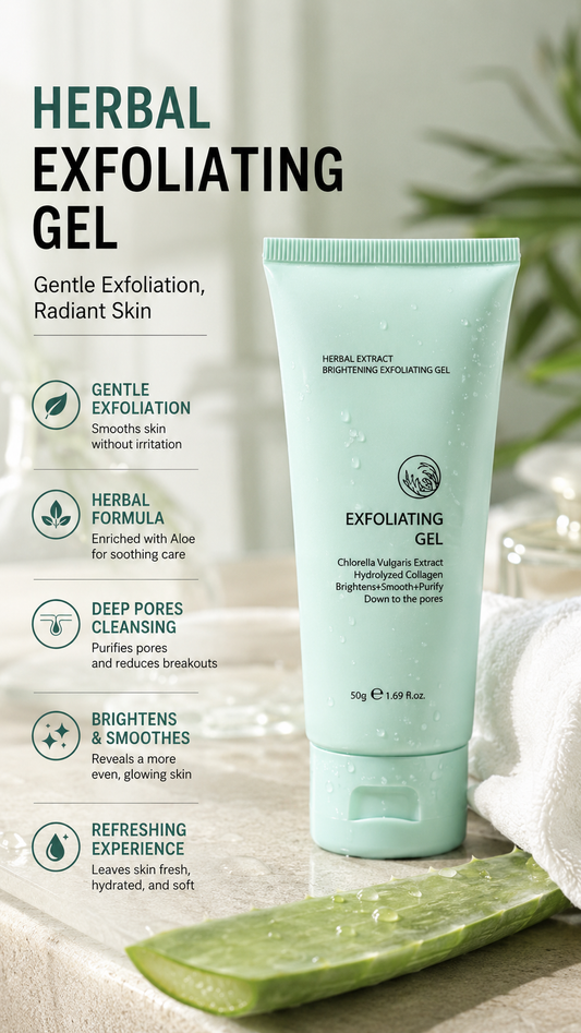 💥Ljusande exfolierande gel med växtextrakt