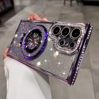 Bländande vikbart fäste som gnistrar Fodralskydd för Samsung S Series