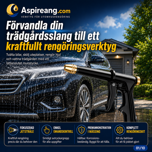 Ergonomisk och läckagesäker högtrycksvattenpistol med 2 spraylägen