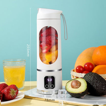 🍹 50% RABATT – Bærbar trådløs juicer med smart display – 4 programmer – knuser is – kompakt – perfekt til reise, jobb og trening