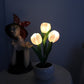 LED-nattlampa i form av en tulpan bordslampa🌷✨