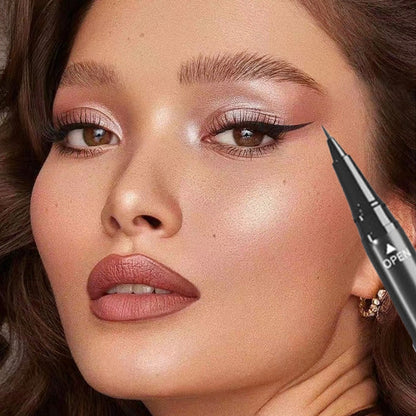 🩷2-i-1🩷 vattentät och snabbtorkande stämpel för nedre fransar med ultrafin eyelinerpenna