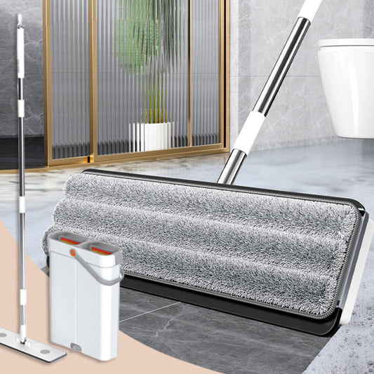 Platt mopp & hink med Wringer Set