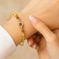 Delikat armband med strass för kvinnor