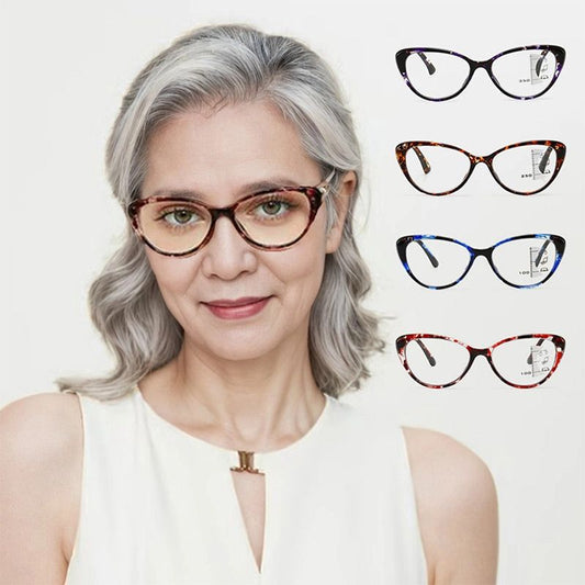 Multifunktionella glasögon mot blått ljus för presbyopike