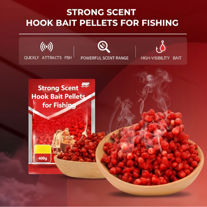 Kraftigt doftande kroksbete-pellets för fiske