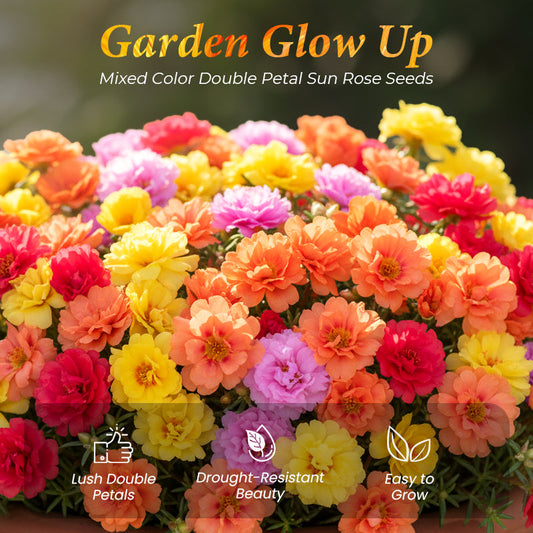 Blandade färgade dubbelblommiga mossrosfrön