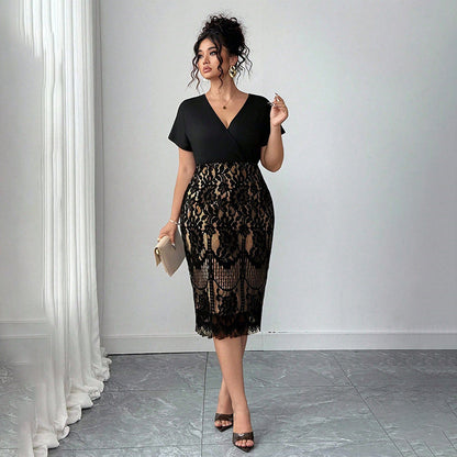 Damkläder V-ringad klänning i casual stil