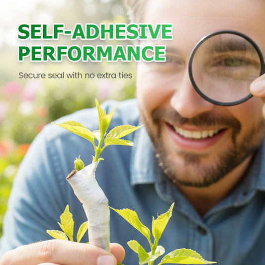 Självhäftande, töjbar, biologiskt nedbrytbar ympningstejp