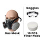 😷 50% RABATT! 🎁 Gasmask med Dubbla Filter & Aktivt Kol – Professionellt Skydd, Hög Filtrering & Andningsbar 🛡️