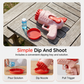 Automatisk bubbelpistol med LED-belysning