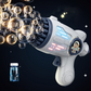 Automatisk bubbelpistol med LED-belysning