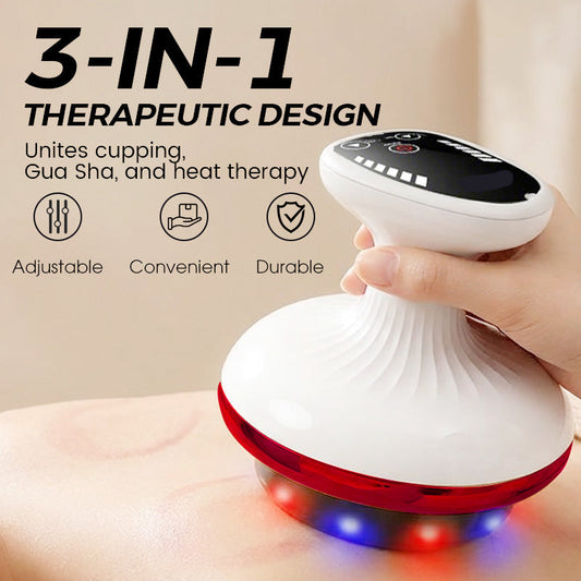 3-i-1 handhållen gua sha- och koppningsmassager