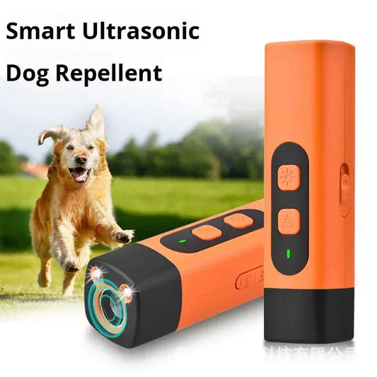 ⏰🎁Ny smart ultraljudsenhet mot hundskällande i plast, 4-i-1, bärbar, handhållen enhet, träningsenhet mot skällande, utomhusbruk, självförsvarsficklampa
