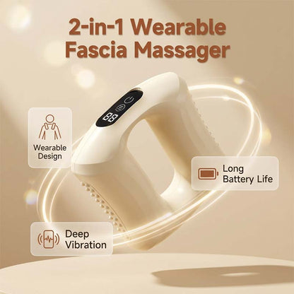 Bärbar 2-i-1-massager för ansiktsringar