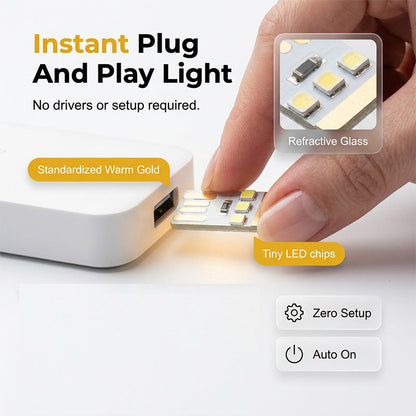 Mini-bärbar USB-LED-nattlampa