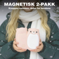 2-pakning søte bjørneformede oppladbare magnetiske håndvarmere