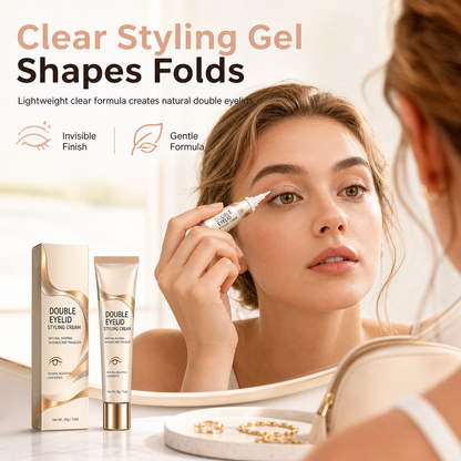 Usynlig stylinggel for doble øyelokk – transparent og matt finish